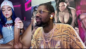 Hairy transgender slut Brigitte Cumming gets her hard girl cock cum in the