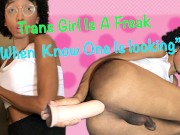 Trans Girl Is A Freak " When Know One Is Around " /  " TS CumShot " - 4K