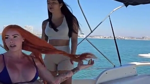 Latin transgirl plumbs On Yacht