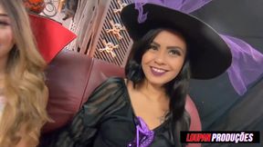 That Slutty Halloween Party Behind the Scenes Complete with Cum in the Mouth - Evelyn Buarque - Bianca Demarchi - Lp Production