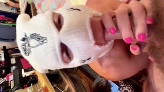 Girl Next Door Fucks In Ski Mask To Hide Identity