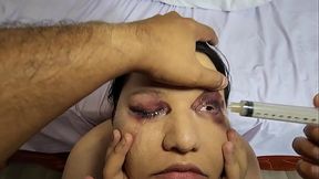 Drinking piss, putting cum in my eyes, shooting cum out of my asshole and swallowing it