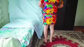 Gorgeous femboy showing legs in shiny leather shorts