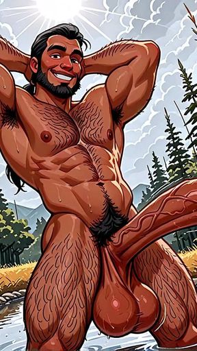 Wild Hunks Posing with Monster Cocks Cumming