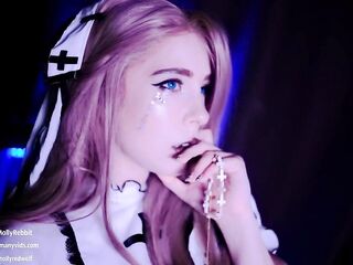 The Priest Caught the Nun for Masturbation and Banged Hard. - MollyRedWolf