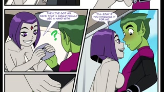 Teen Titans - Emotional Illness Pt. # 2 Raven fucks beast to heal