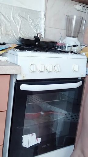 Thrilling moment from &quot;Sexy mom makes breakfast, hairy pussy, big tits. Sexy woman clears out the house, hairy, big ass.&quot;