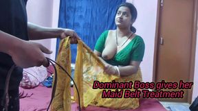 Hot desi maid fucked by boss for revealing about her new work