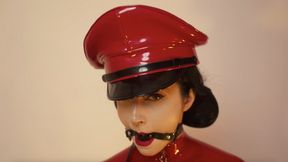 Goddess in red catsuit tied with ropes (1080p)