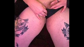 ftm jerks off and cums in undies