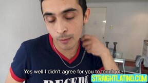 I paid curious horny dude Wally to swallow my cock and creamy cum