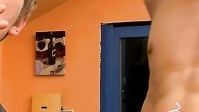 ”Charming young man engages with self pleasure cumming hard”