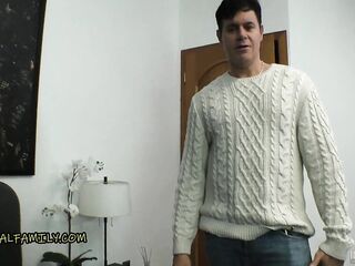 Snobby sorority cutie tag-teamed & creampie by stepdad and his buddy