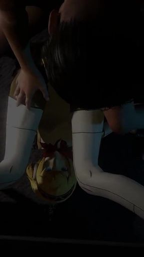 Testing the Sex Features of Aigis - Persona 3 Parody
