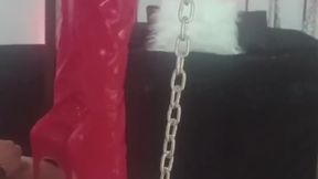 "Red, black and white"