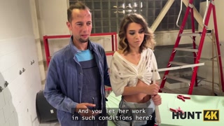 HUNT4K. Young lady is cheating on her BF with her Boss and having real orgasms