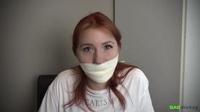 Red Foxy - Microfoam tape gagged