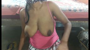 Playing with Self Boobs Desi Indian Village Bhabhi