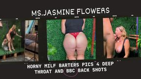 Horny Milf Jasmine Flowers Trades Pics For Ass