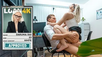Hot blonde Daruma Rai takes rough anal from Stanley Johnson for loan