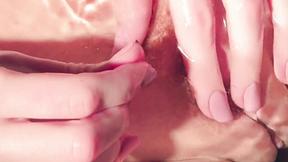 ”Dripping wet sexy babe masturbates to soapy orgasms in the bathtub”