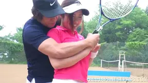 Japanese teen hottie Aya Shiomi gets massaged with oil