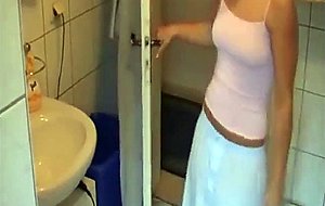 Energizing morning sex in the bathroom