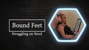 Evangelines Bound Damsel feet on a stool