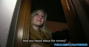 Young blonde comes looking for sex for cash with stranger