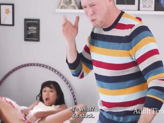 Hot Oriental Gets A Toy Stuck In Her EXCEEDINGLY Constricted Cunt.. Stepdad & Doctor Have To Think Out Of The Box