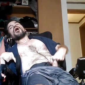 Kevy 69&#039;s Sexy Wheelchair Man Orgasm compilation vol.1