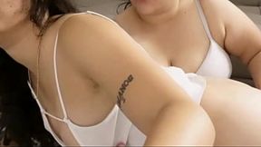 I sneak out to see my neighbor, she gives me a hot creampie
