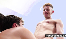 HOLY FUCK! Check out this ass packing scene with four hot studs!
