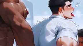 Big Ass Bodybuilder Bros Office Pound Cum Gush Destroyed Hole
