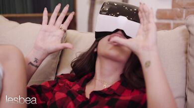 Lesbea’s panties off in VR got her pussy licked raw