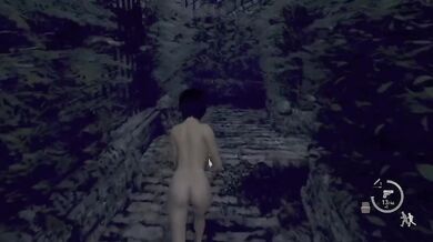 Resident Evil 4 Gooner Edition Big tits Brunette Asian babe gushing choked