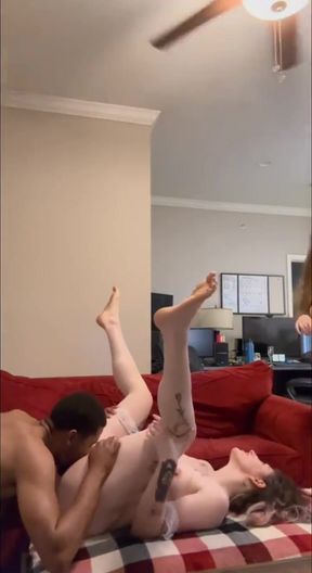 Dirty Maids Clean off BBC &amp; Bwc in a Sexy Foursome