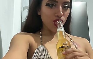 he  his beer without realizing he had it in his ass