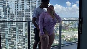 Miami balcony MILF ass&#x1F351;-to-mouth gets pounded by BBC, raw and uncovered.