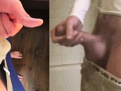 Baited Straight Hung Young Guy football gear and jacking off