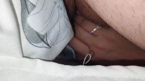 Step mom gives sweet hand job under blanket to please step son