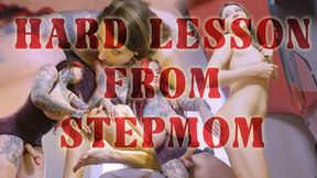 MILF Stepmom gives Stepdaughter her Hard Cock