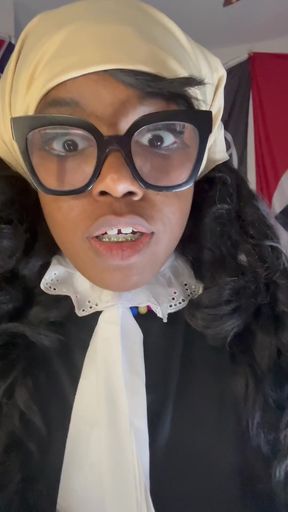 Lawyer in courtroom