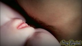 Beautiful Vagina and Gentle Moans Excite a Big Dick