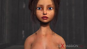 Intense encounter: dominant dark princess and horny sexy girl in castle