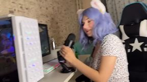 Молоденькая С Синими Волосами Устроила Мне Asmr И Дала В Попку