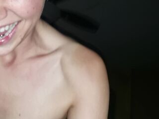 She rides me til I cum on her titties