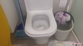 Daily Morning Piss Toilet Front View
