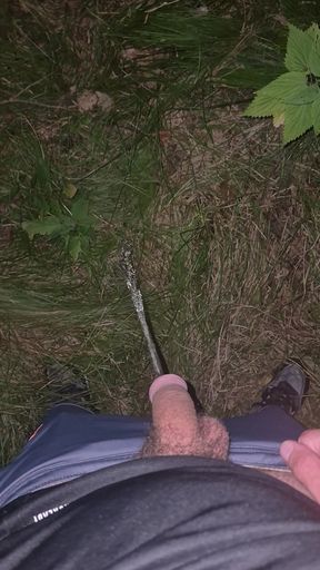 Pissing outside