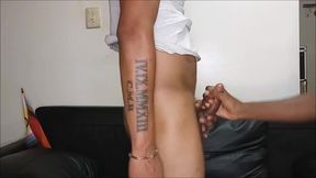 Sexy black shemale gets fucked hard